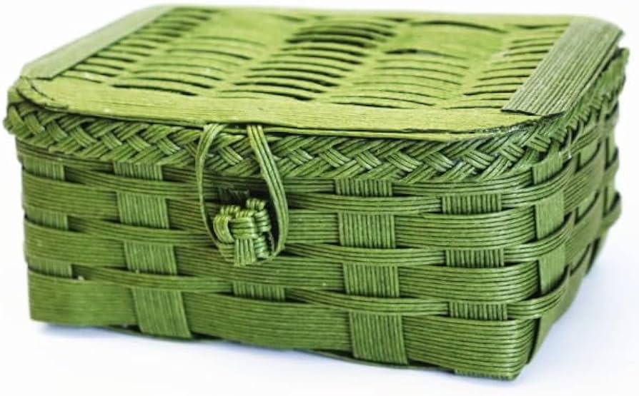 クラフトバンドかご　ミニバスケット　エコクラフト　ハンドメイド　小物入れ シンプルかご（中）ナチュラル 小物入れ カゴ エコクラフト クラフト